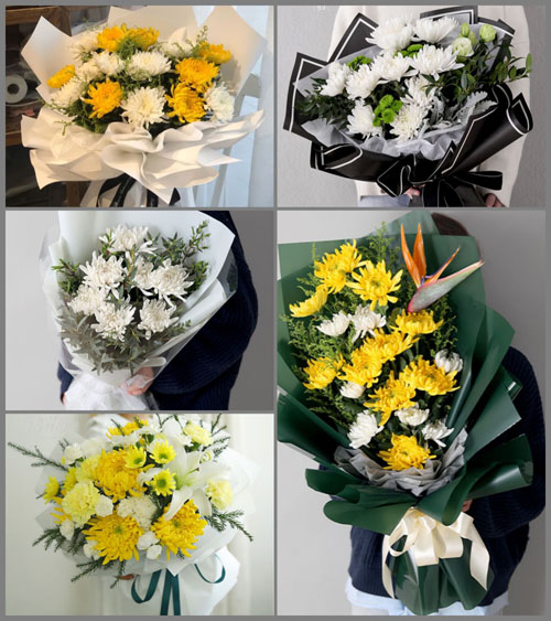 浙江省金华磐安县尚湖镇黄岩前村白事花束代送